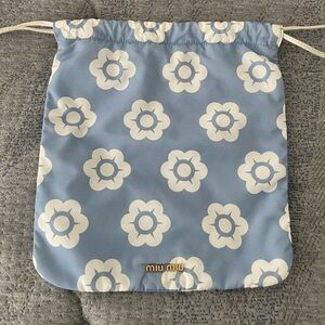 Miu Miu Blue and White Floral Bag
